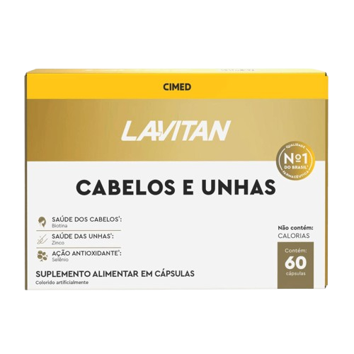 Suplemento vitamínico Cabelos e Unhas Lavitan 60 caps.